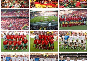 Lote de 75 fotografias do jogo Portugal vs Espanha (Europeu de 2004)