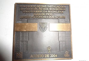 Medalha Bombeiros Inauguração Instalações Açores