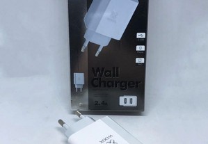 Carregador de parede com 2 USB Fast Charging -2.4A