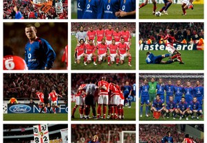 Lote de 57 fotografias do jogo SL Benfica vs Manchester United (Champions League 2005/06)
