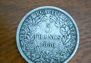 5 Francos Prata (1850)