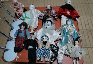Bonecas Porcelana e Pierrot