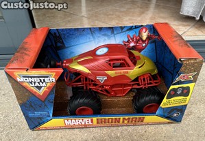 Carro Telecomandado Monster Jam Iron Man Marvel - Novo