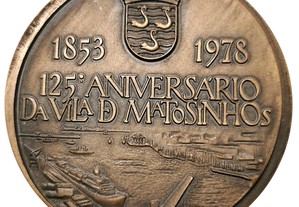 Medalha em Bronze Comemoração do 125º aniversário de Matosinhos   1853-1978