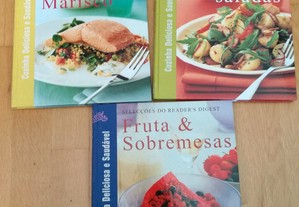 3 Livros - Cozinha Deliciosa e Saudável