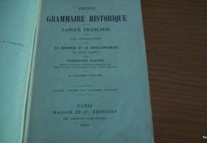 Précis de grammaire historique de la langue française par Ferdinand Brunot,1899
