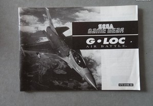 Catálogo / Manual de Instruções Sega Game Gear G-Loc Air Battle