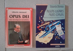 Obras de Vittorio Messori e Eduarda Dionísio