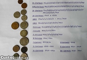 Moedas Antigas em bom estado