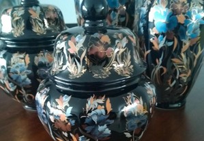 Conjunto de Jarras e Potes de Cerâmica Vidrada Made in Italy