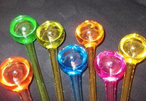 Varetas vidro com líquído colorido anos 70 decor