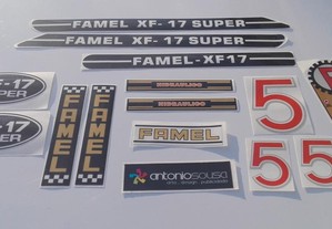 Famel XF 17 e XF 17 Super autocolantes emblemas
