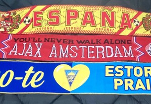 Cachecois futebol ,Espanha ,Ajax e Estoril,coleção