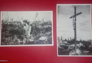 Postais Cristo das Trincheiras e Túmulo Soldado Desconhecido.
