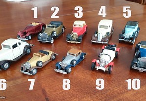 Miniaturas de Automóveis Anos 30