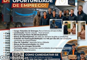 Oferta de emprego para driver amazon na zona de Berlim ( Alemanha )