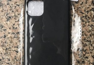Capa de silicone preta para iPhone 11 - Nova