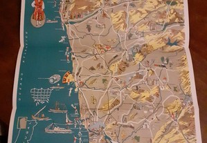 Entre Douro e Minho mapa 1959 edição Rotep raro