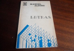 "Letras" de Manuel Alegre - 1ª Edição de 1974
