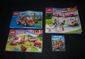 Livros de instruções Lego e Playmobil Folhetos