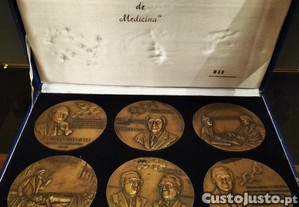 Coleção de 6 Medalhas Quadros Célebres de Medicina"