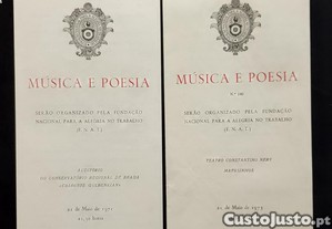 Programas Teatro Constantino Nery / Gulbenkian 1971/73
