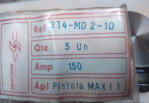 5 Bicos 1,0mm 150 Amp p/ Tocha Soldadura MIG Maxi
