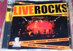 CD - Live Rocks - vários artistas 2cds