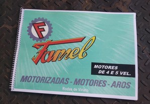 Catálogo Famel motores Zundapp peças 50cc motorizadas 4 e 5 velocidades Famel XF 17