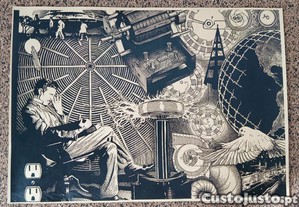 Poster - Nikola Tesla (papel kraft 42x30 cm)