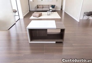 Mesa de Centro Branco/Rústico Compacta e Versátil Entrega Grátis em Leiria