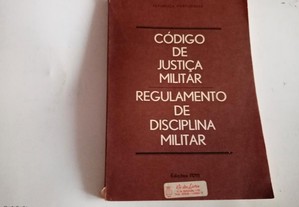 Livro Código de Justiça Militar Regulamento de Disciplina Militar de 1977