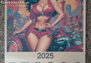 Calendrio 2025 com Ilustrao (papel kraft 30x42 cm)