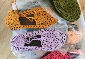Sandálias de croché novas de vários numeros