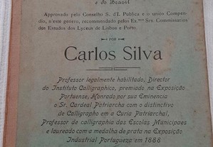 CARLOS SILVA Paleographo Leitura manuscripta 1909 Livro escolar antigo