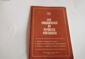 Livro Leis Fundamentais da Republica Portuguesa de 1974