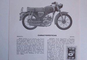 Folhetos Motalli motorizada tricarro antigo 50 cc