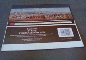 1 Cartão de caixa de fósforos Fireplace Matches