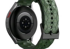 Bracelete 22mm em silicone (Nova) Verde militar