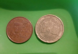 Moeda 5 cêntimos rara 1999 França
