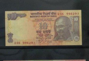 Conjunto de 3 notas do Reserve Bank of Índia - AM