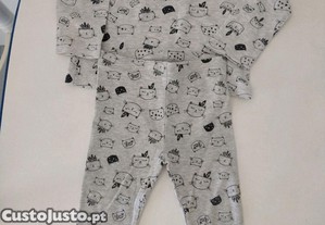 Pijama de 2 peas tamanho 6/12 meses