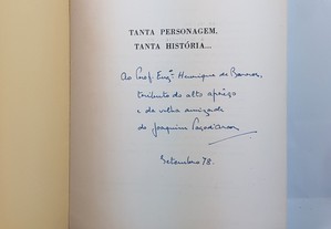 Joaquim Paço D'Arcos // Tanta Personagem, Tanta História 1978 Dedicatória
