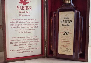 Whisky James Martin's Fine & Rare 20 Years 75 cl (com caixa de cartão e de madeira)