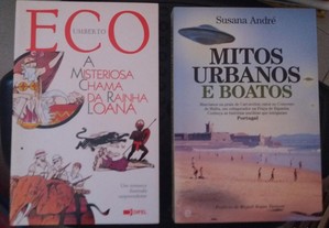 Obras de Umberto Eco e Susana André