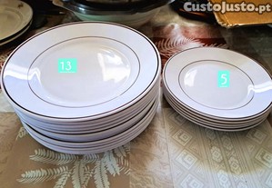 Pratos e pratos de sobremesa