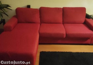 Sofá Longue Chaise Vermelho