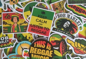 50 Stickers Autocolantes Reggae
