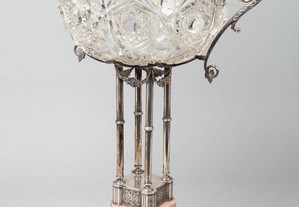 Imponente Taça em cristal Baccarat e Prata antiga