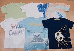 Conjunto de 6 t-shirts para criança - 5 anos